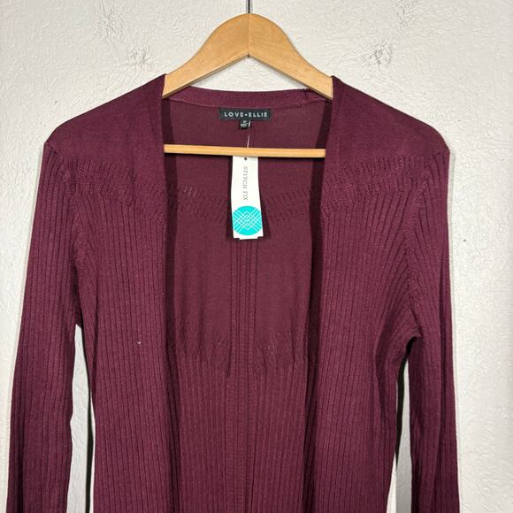 NEW! Love Ellie x Stitchfix Rayna Chevron Back Ribbed Knit Cardigan Sweater - M - Picture 3 of 7